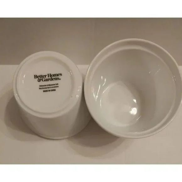🐮Better home & garden Pop Corn Bowl small ceramic porcelain set of 2 - Picture 1 of 7